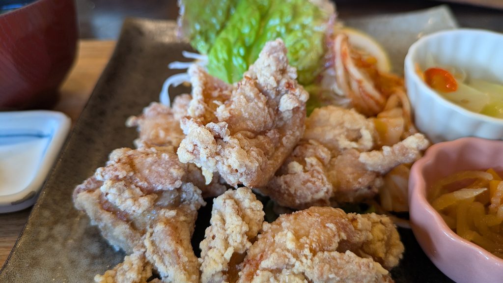道の駅とおわ唐揚げ定食