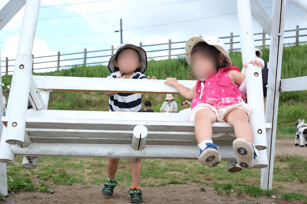 四国カルスト珈琲ブランコと子ども